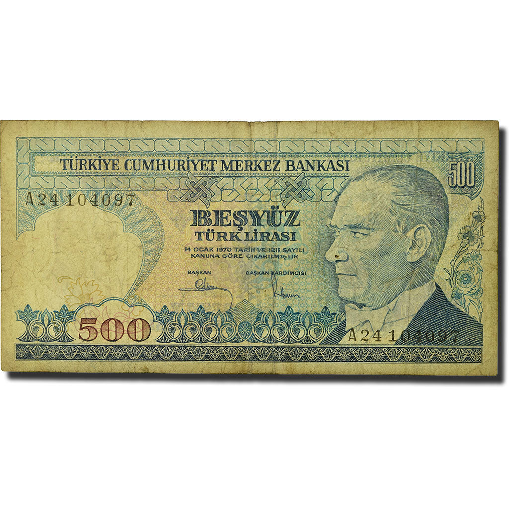 Banknote, Turkey, 500 Lira, L.1970, 1983, KM:195, VG(8-10)