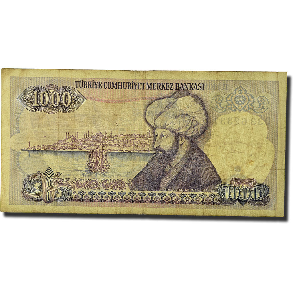 Billet, Turquie, 1000 Lira, L.1970, 1986, KM:196, B