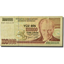 Banknote, Turkey, 100,000 Lira, L.1970, 1997, KM:206, AU(50-53)