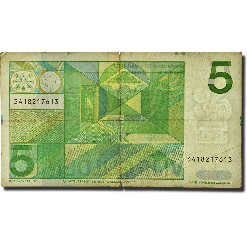Banknote, Netherlands, 5 Gulden, 1973, 1973-03-28, KM:95a, VF(20-25)