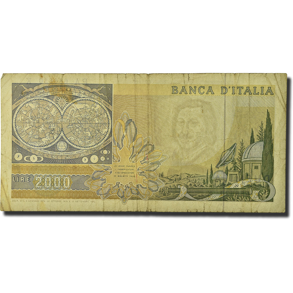 Banknote, Italy, 2000 Lire, 1976, 1976-10-22, KM:103b, F(12-15)