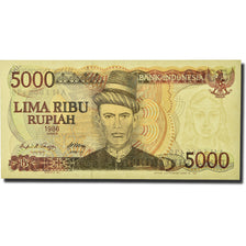 Banknote, Indonesia, 5000 Rupiah, 1986, KM:125a, AU(50-53)
