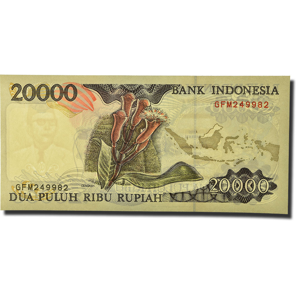 Banknote, Indonesia, 20,000 Rupiah, 1992-1995, KM:132d, UNC(65-70)