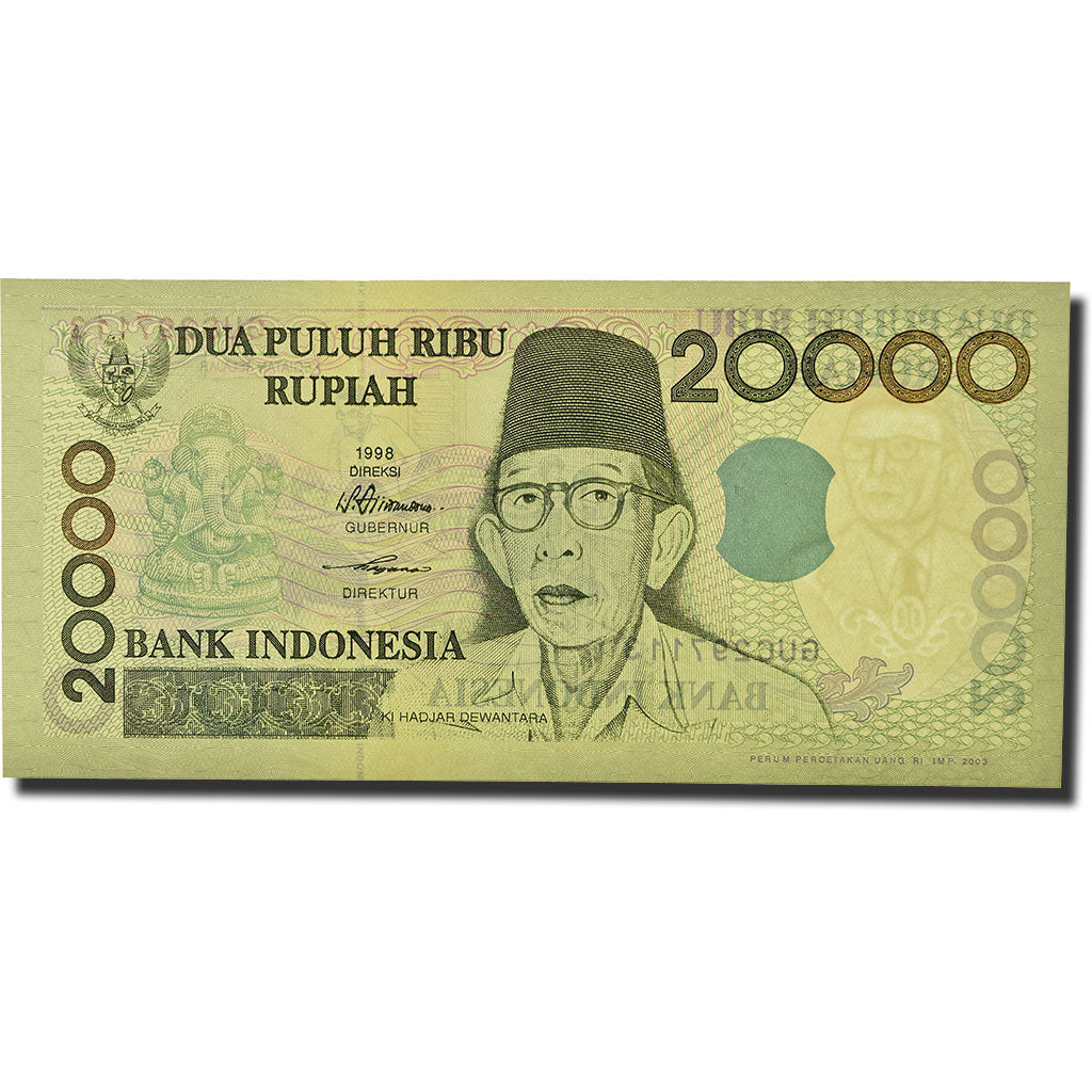 Banknote, Indonesia, 20,000 Rupiah, 1998-2005, 1998, KM:138a, UNC(65-70)