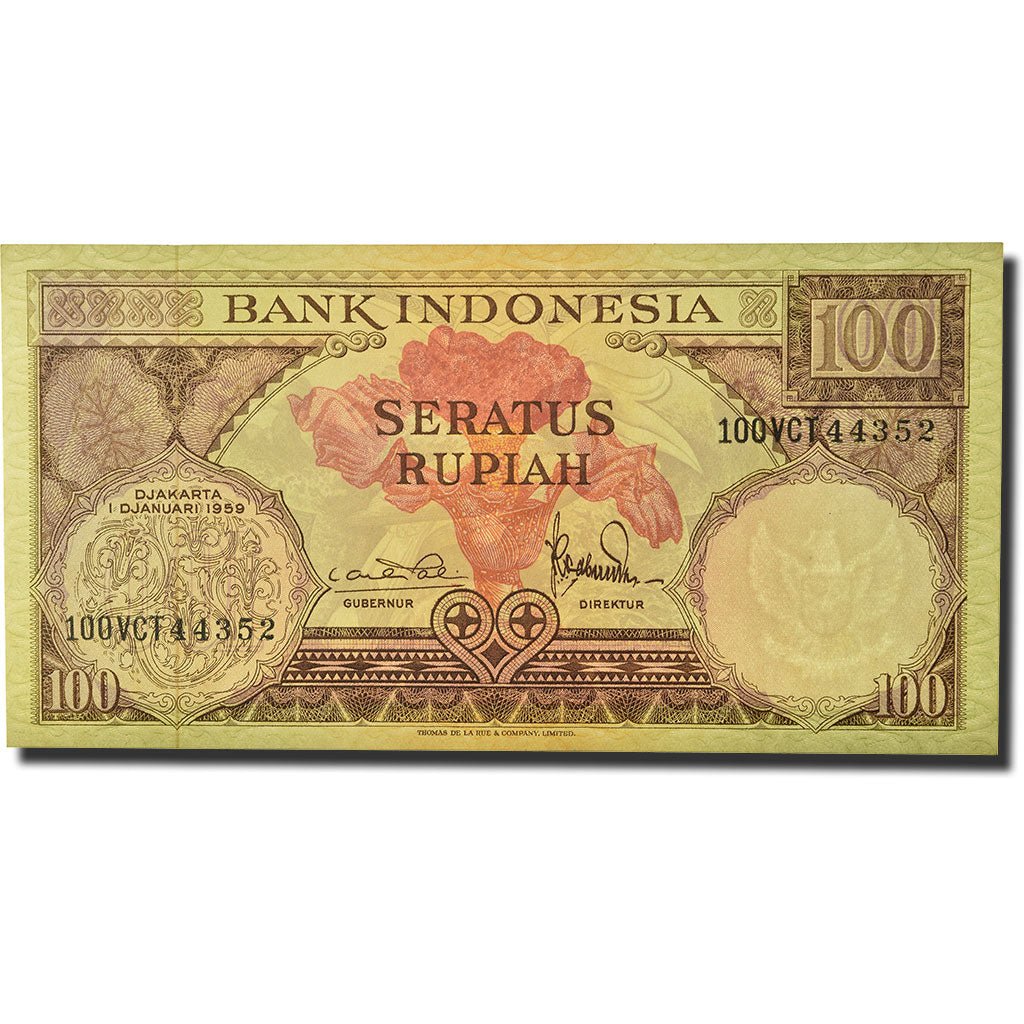 Banknote, Indonesia, 100 Rupiah, 1959, 1959-01-01, KM:69, UNC(65-70)