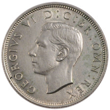 GREAT BRITAIN, Florin, Two Shillings, 1944, KM #855, AU(55-58), Silver, 28.3,...