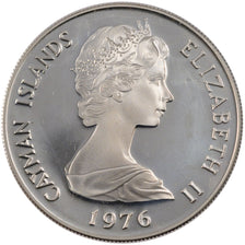Isole Cayman, Elizabeth II, 2 Dollars, 1976, SPL, Argento, KM:7