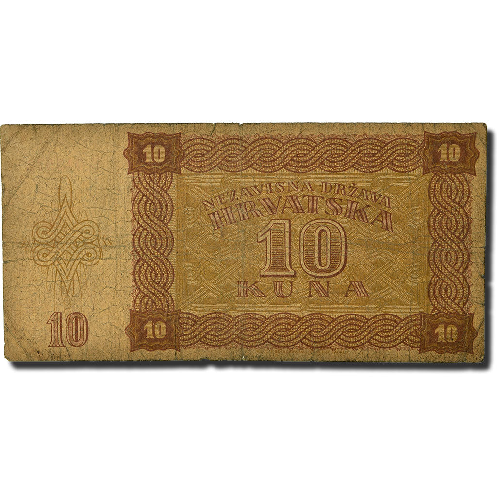 Billet, Croatie, 10 Kuna, 1941, 1941-08-30, KM:5a, B