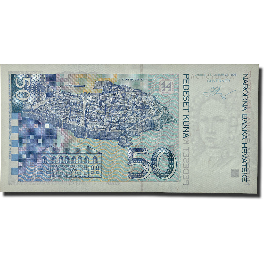 Banknote, Croatia, 50 Kuna, 1994, 1993-10-31, KM:31a, AU(50-53)