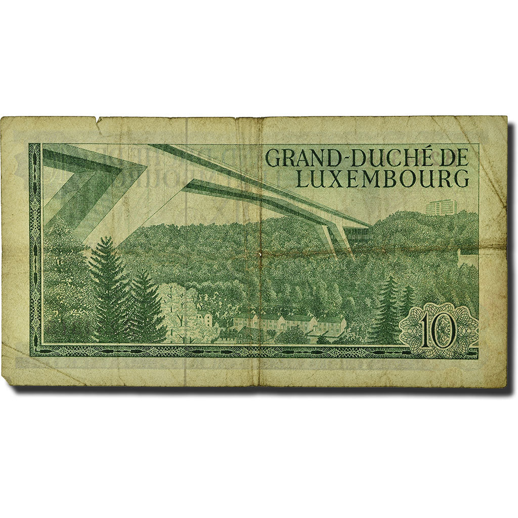 Banknote, Luxembourg, 10 Francs, 1967, 1967-03-20, KM:53a, VG(8-10)