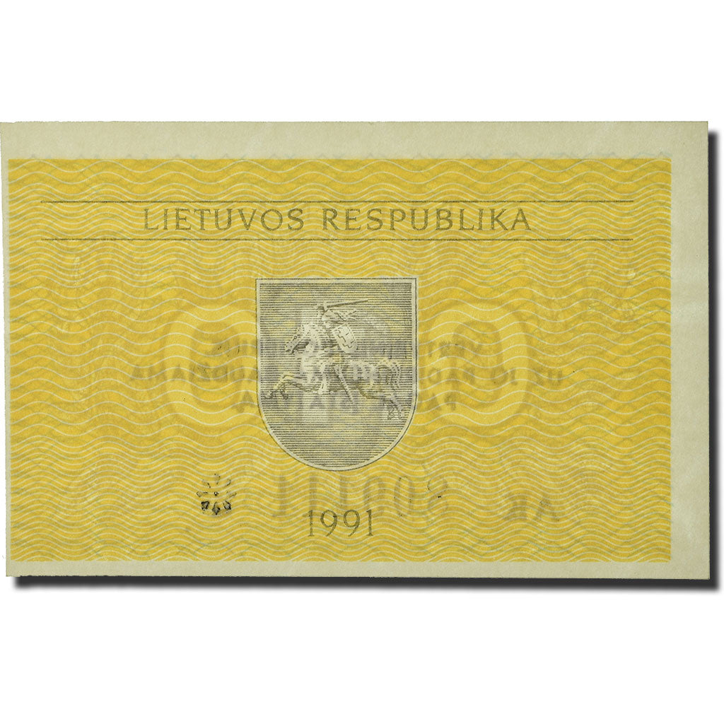 Billet, Lithuania, 0.10 Talonas, 1991, KM:29b, NEUF