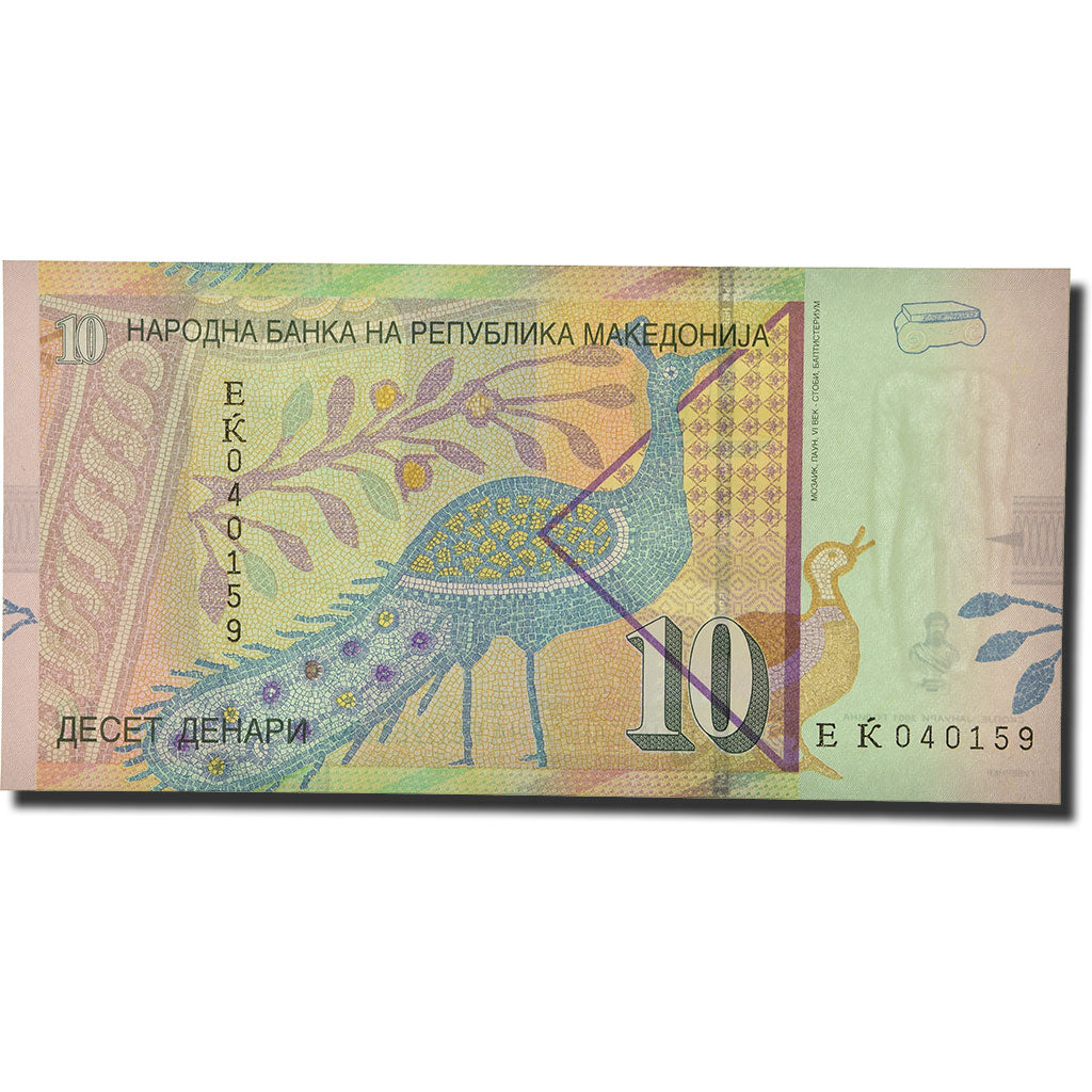 Billet, Macédoine, 10 Denari, 2001, KM:14A, SPL+
