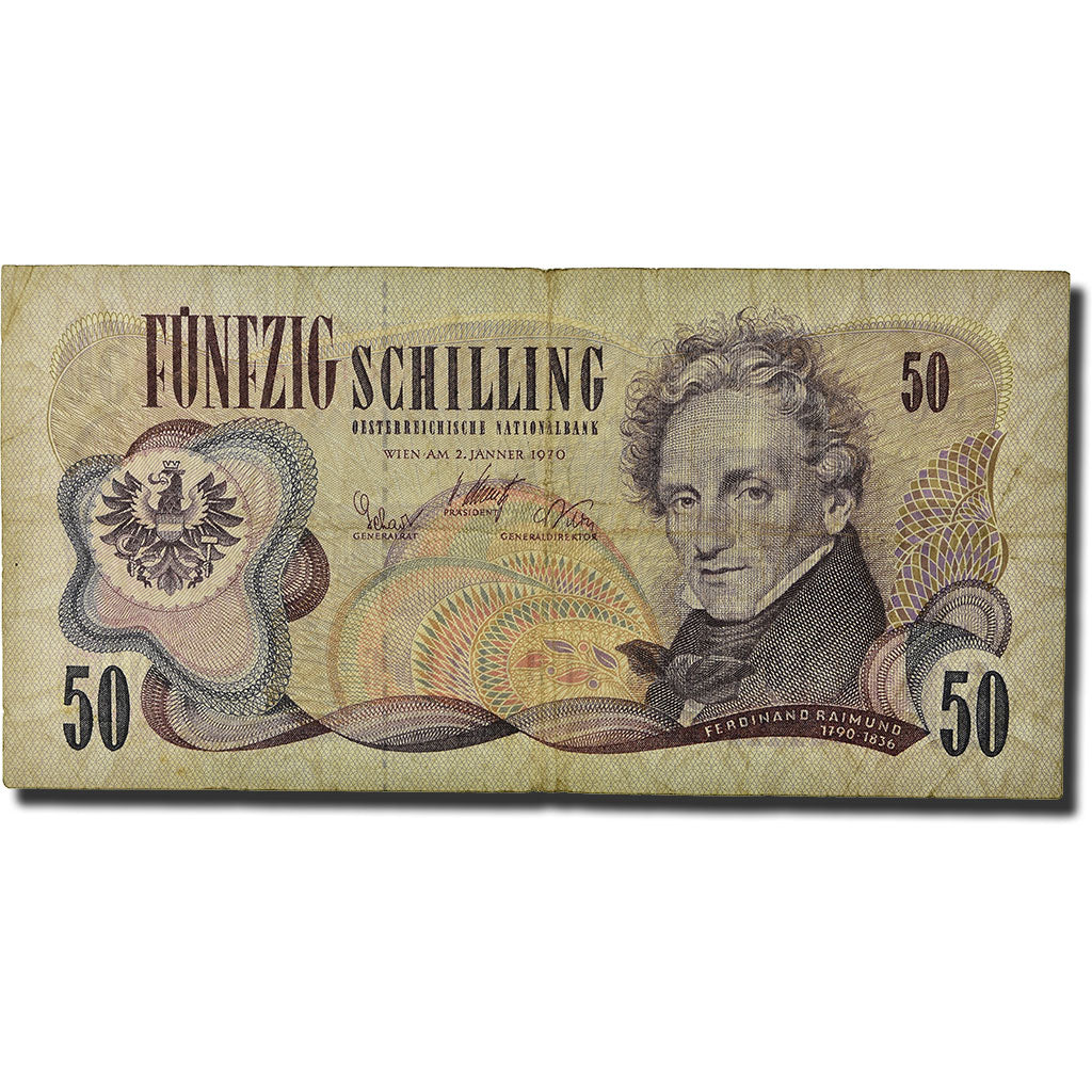 Banknote, Austria, 50 Schilling, 1972, 1970-01-02, KM:143a, VG(8-10)