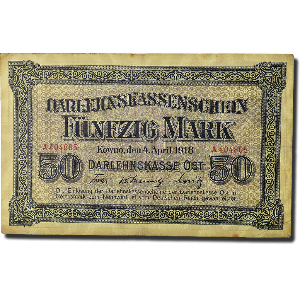 Biljet, Duitsland, 50 Mark, 1918, 1918-04-04, KM:R132, TB