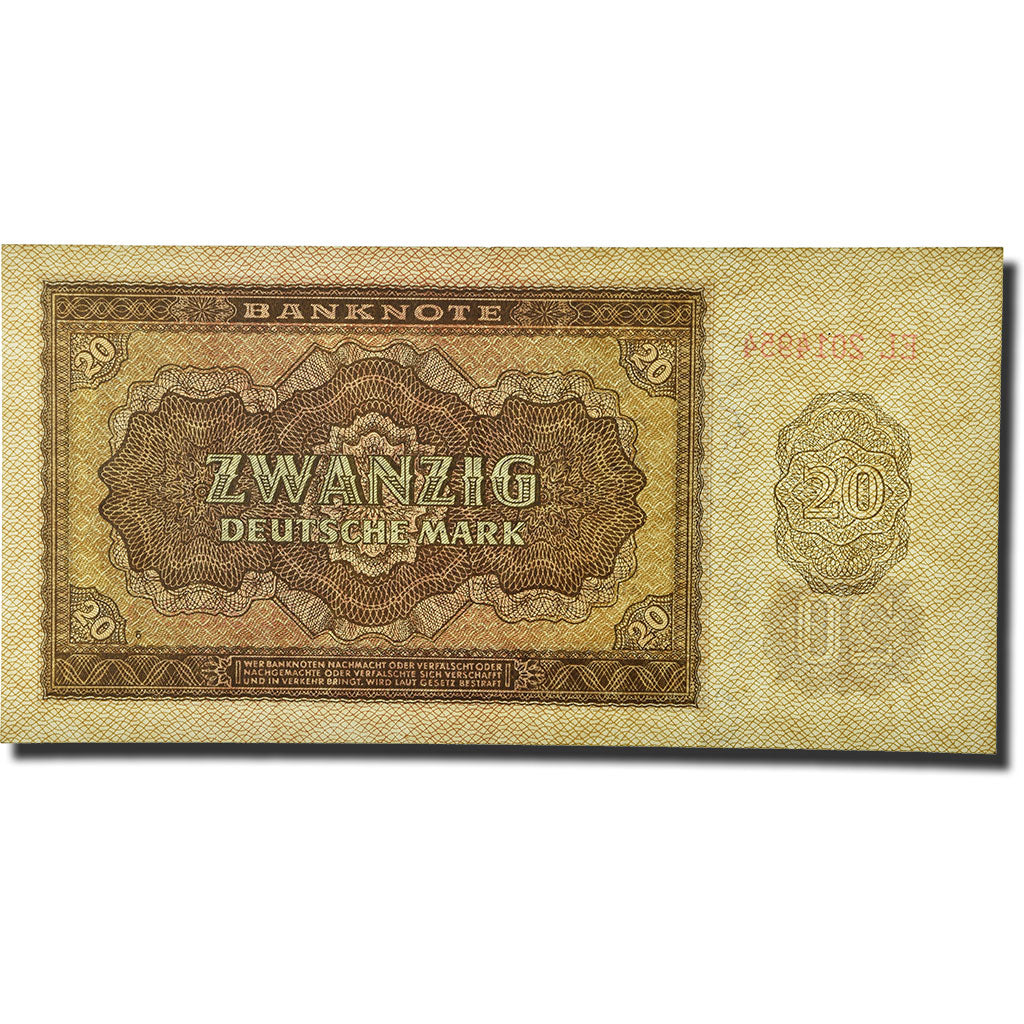 Banknot, Niemcy - NRD, 20 Deutsche Mark, 1948, KM:13b, AU(55-58)