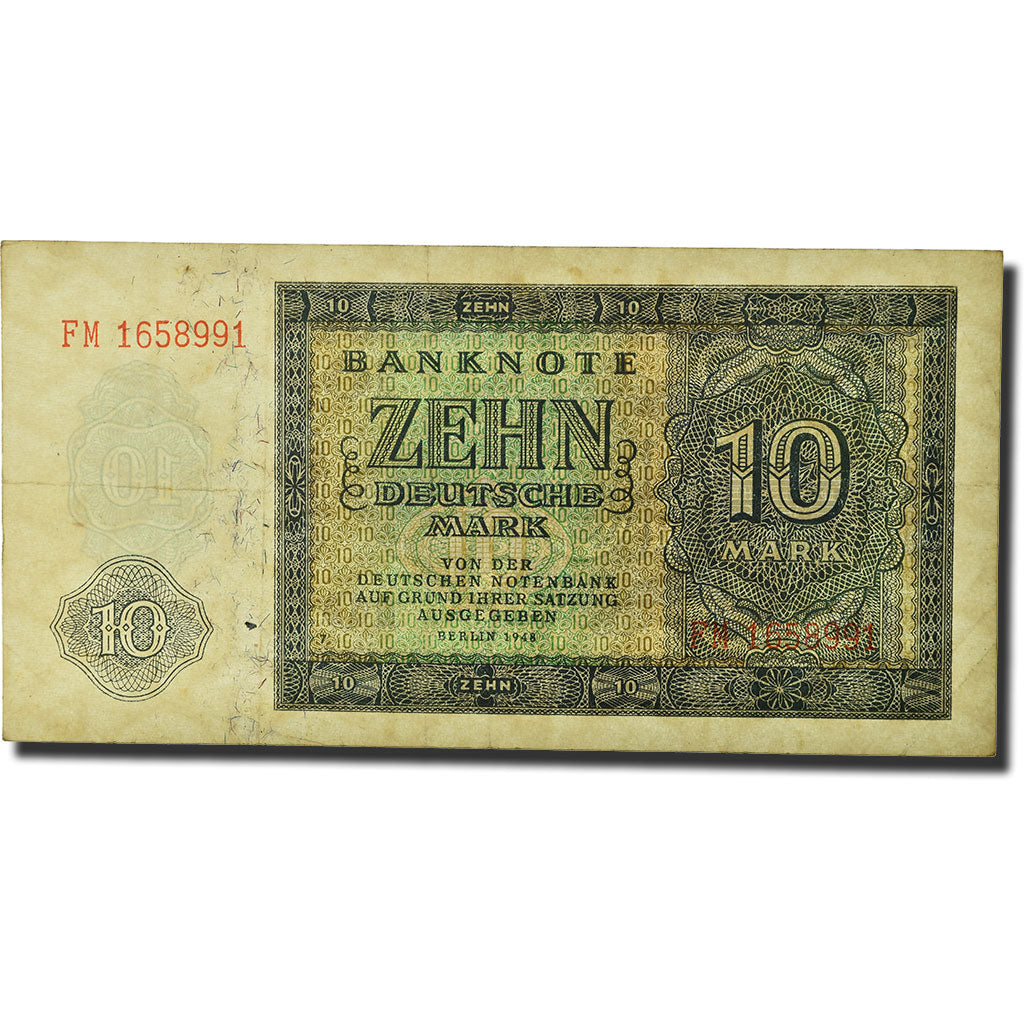 Banknote, Germany - Democratic Republic, 10 Deutsche Mark, 1948, KM:12b