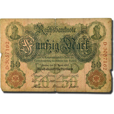Banknote, Germany, 50 Mark, 1910, 1910-04-21, KM:41, F(12-15)