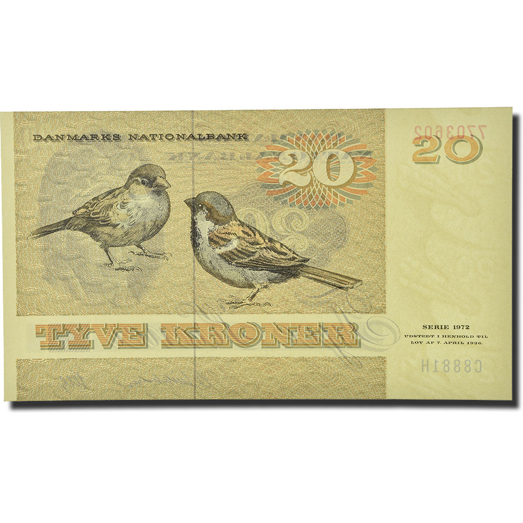 Banknote, Denmark, 20 Kroner, 1979-1988, 1988, KM:49h, UNC(65-70)