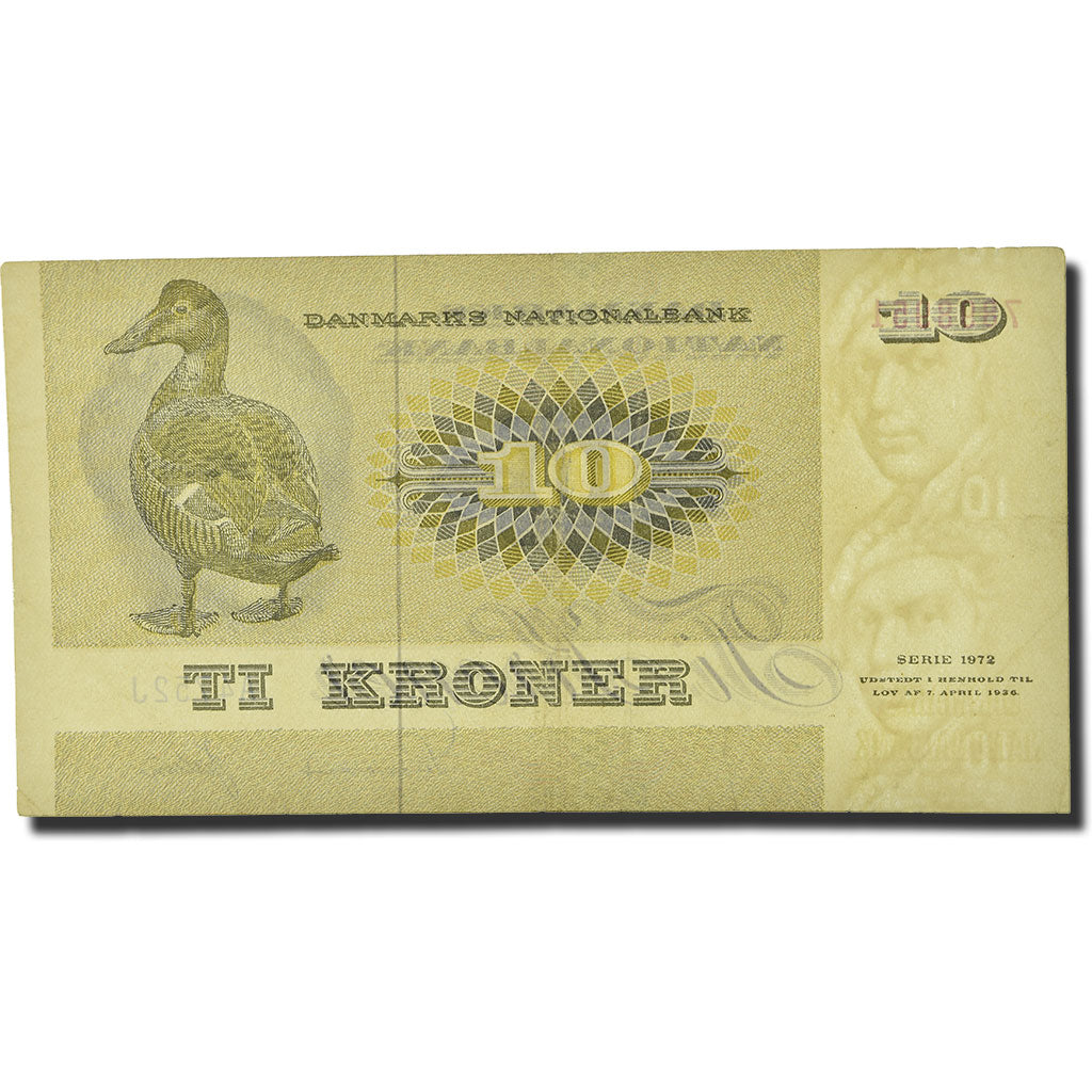 Banknote, Denmark, 10 Kroner, ND (1972-1978), KM:48c, EF(40-45)