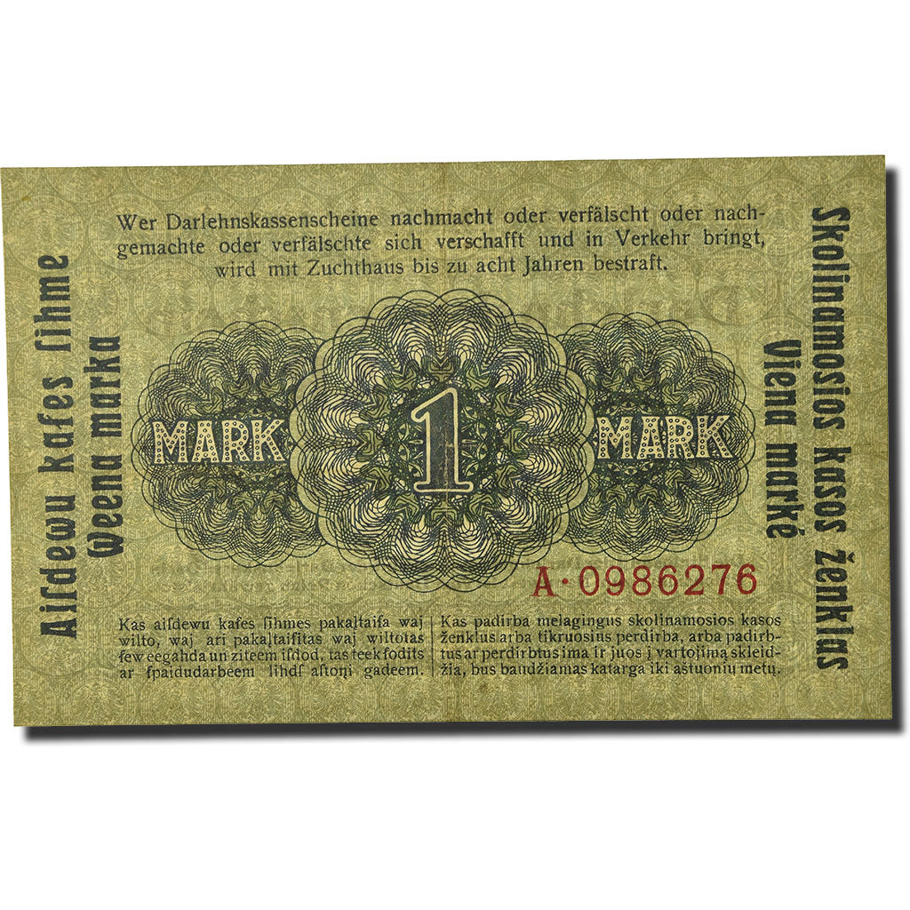 Banknote, Germany, 1 Mark, 1918, 1918-04-04, KM:R128, AU(55-58)