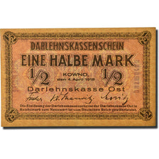 Banknote, Germany, 1/2 Mark, 1918, 1918-04-04, KM:R127, UNC(60-62)