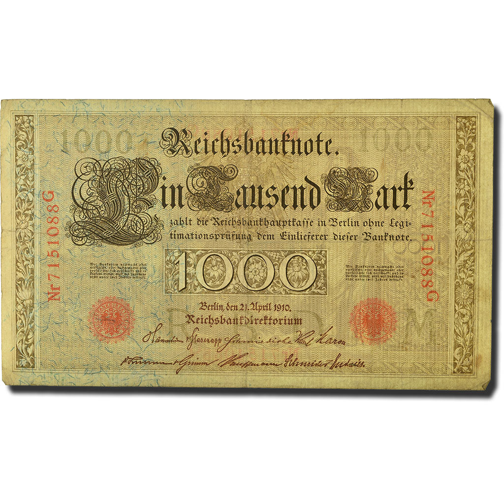 Banknote, Germany, 1000 Mark, 1910, 1910-04-21, KM:44b, EF(40-45)