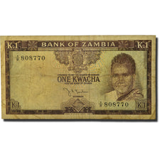 Banknote, Zambia, 1 Kwacha, undated (1969), KM:10a, VG(8-10)