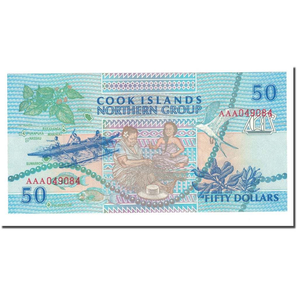 Banknote, Cook Islands, 50 Dollars, Undated (1992), KM:10a, UNC(65-70)