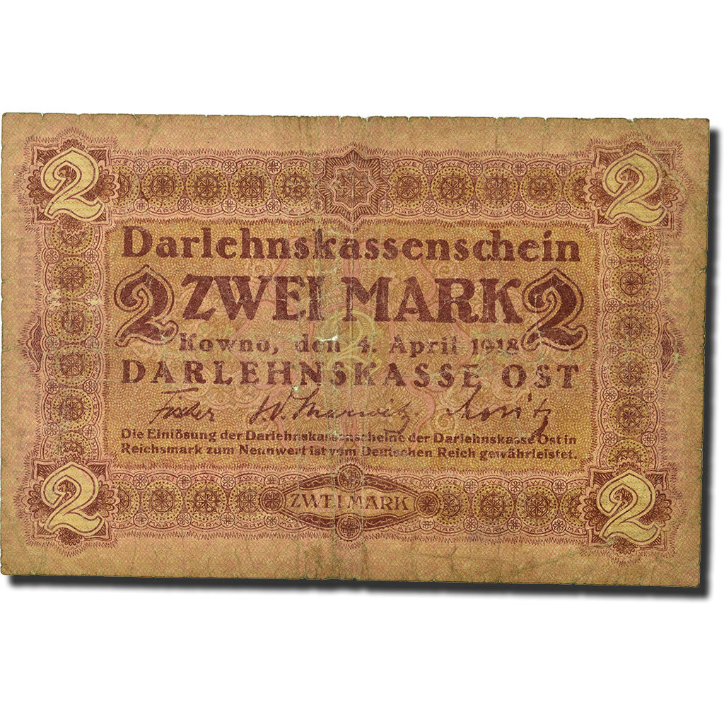 Banknote, Germany, 2 Mark, 1918, 1918-04-04, KM:R129, VG(8-10)