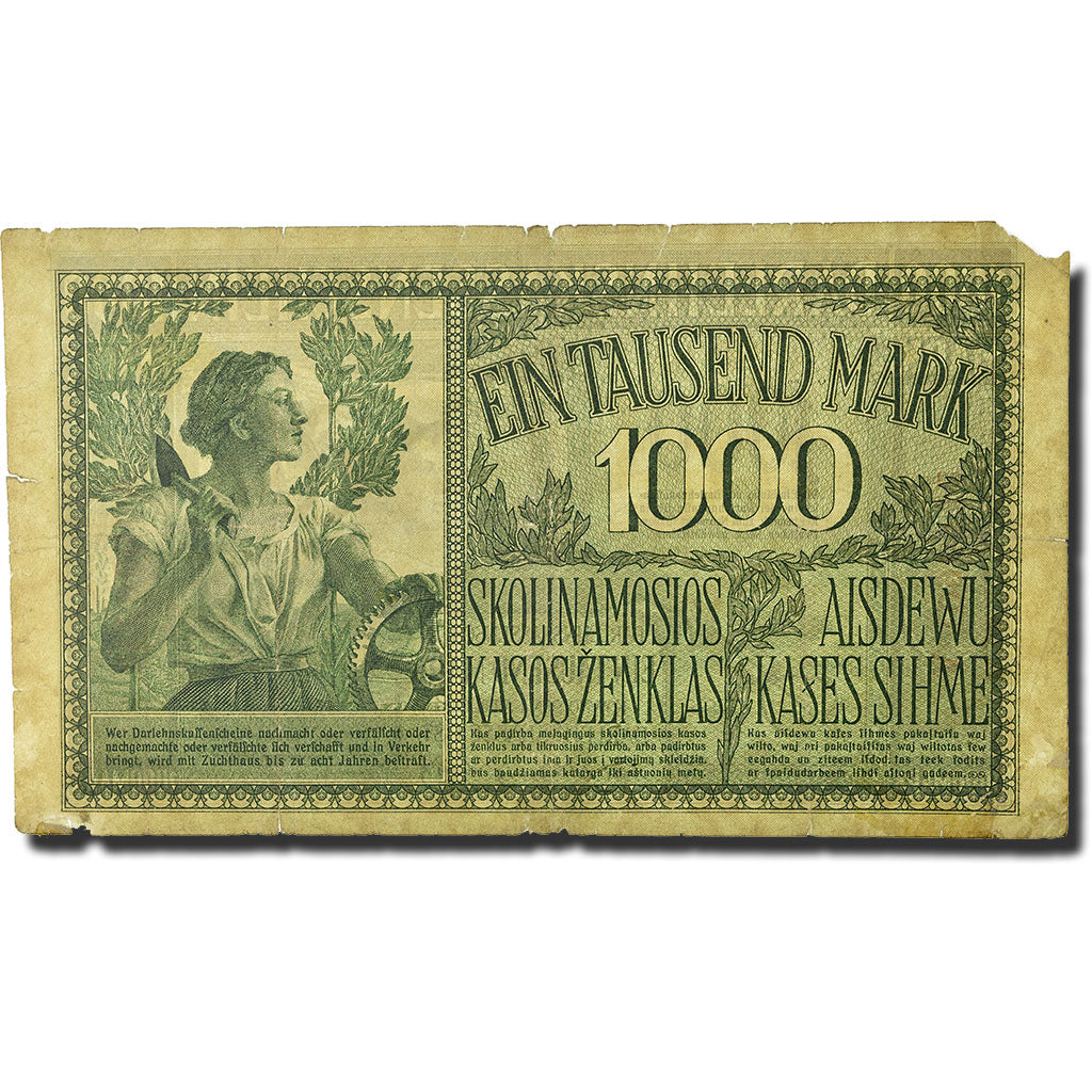 Banknote, Germany, 1000 Mark, 1918, 1918-04-04, KM:R134b, VG(8-10)