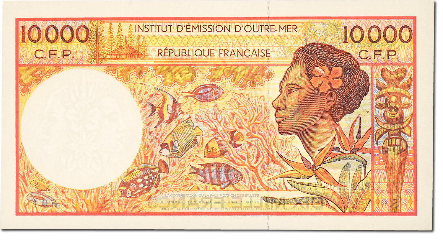 Banknote, French Pacific Territories, 10,000 Francs, 1985-1996, KM:4b