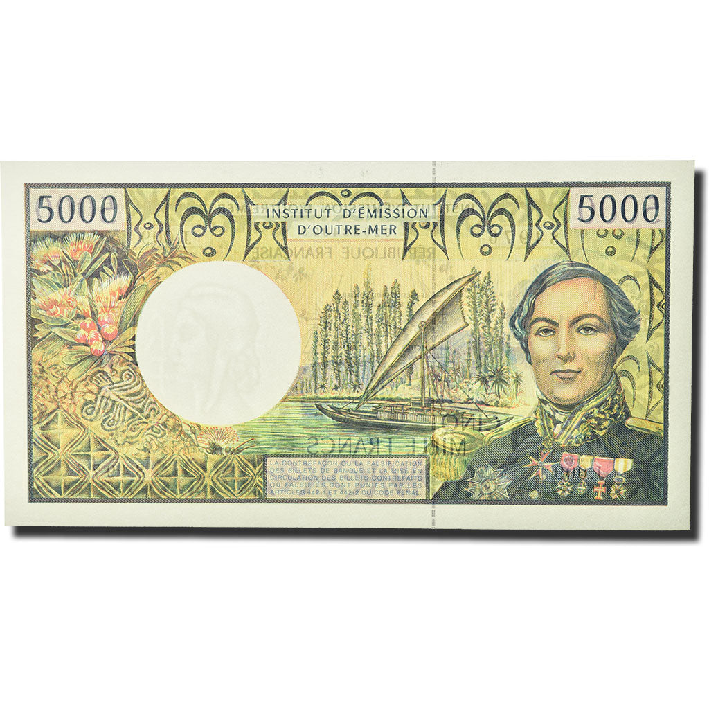 Billet, French Pacific Territories, 5000 Francs, Undated (1996), KM:3a, NEUF