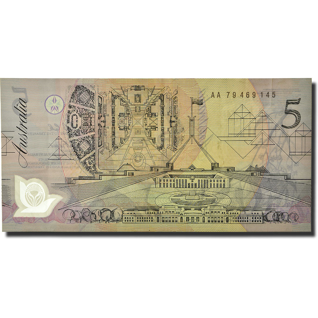 Geldschein, Australien, 5 Dollars, 1992, KM:50a, SS