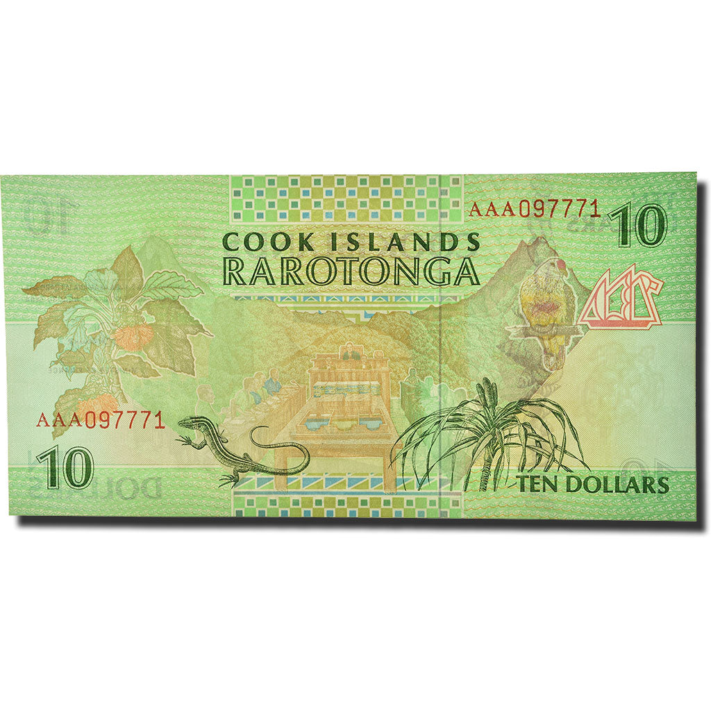 Banknot, Wyspy Cooka, 10 Dollars, 1992, Undated, KM:8a, UNC(65-70)