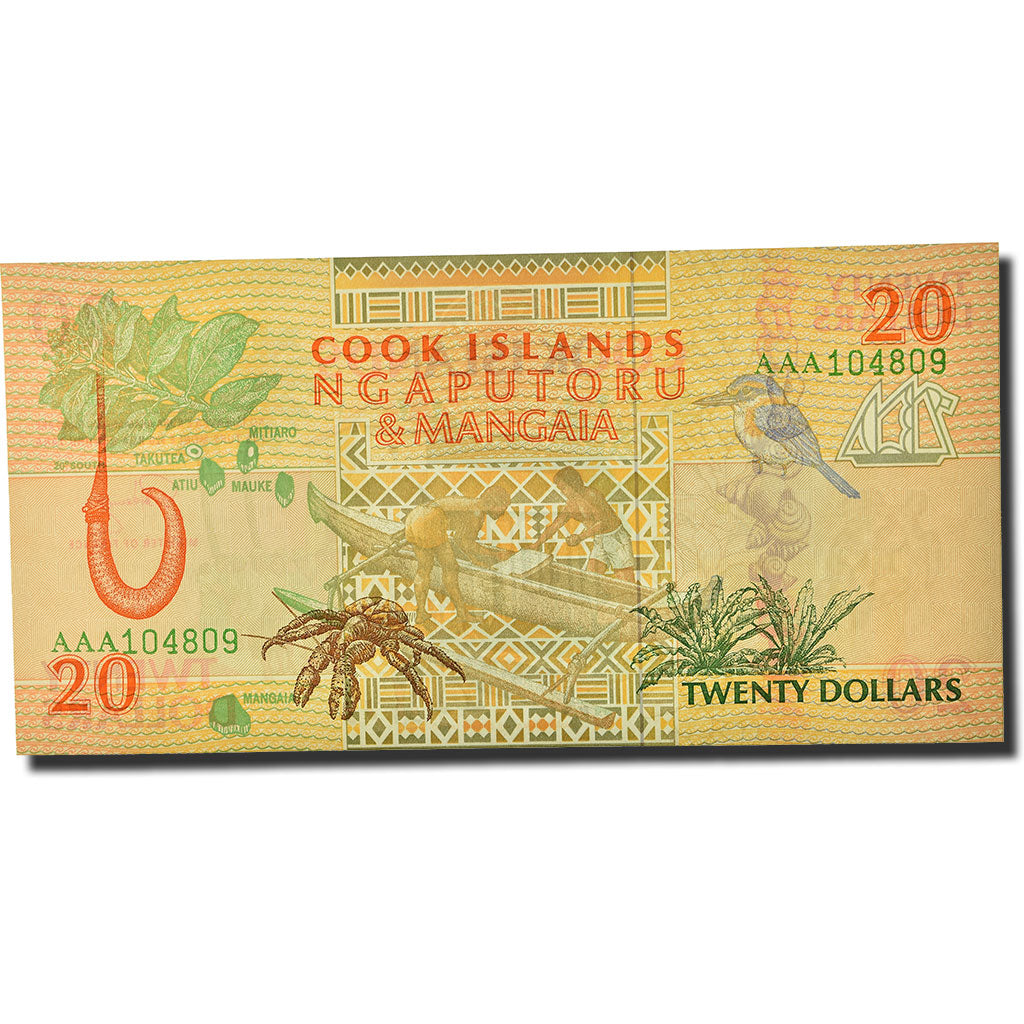 Billete, 20 Dollars, 1992, Islas Cook, KM:9a, UNC