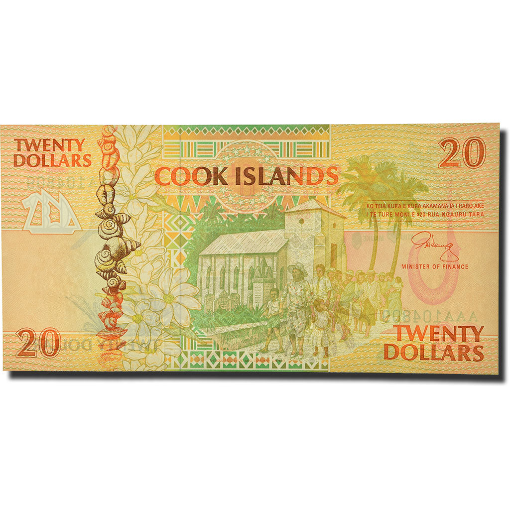 Billete, 20 Dollars, 1992, Islas Cook, KM:9a, UNC