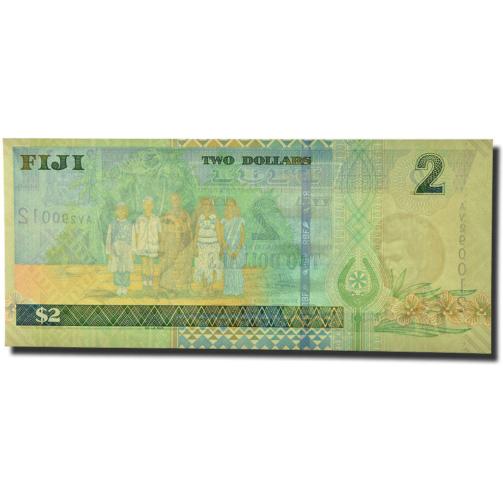 Banknote, Fiji, 2 Dollars, 2002, KM:104a, UNC(65-70)