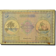 Banknote, Maldives, 5 Rupees, 1960, 1960-06-04, KM:4b, VG(8-10)