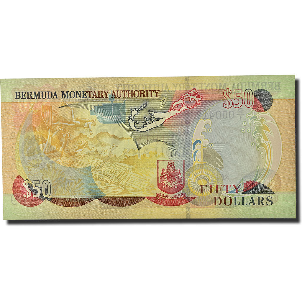 Geldschein, Bermuda, 50 Dollars, 2000, 2000-05-24, KM:54a, UNZ