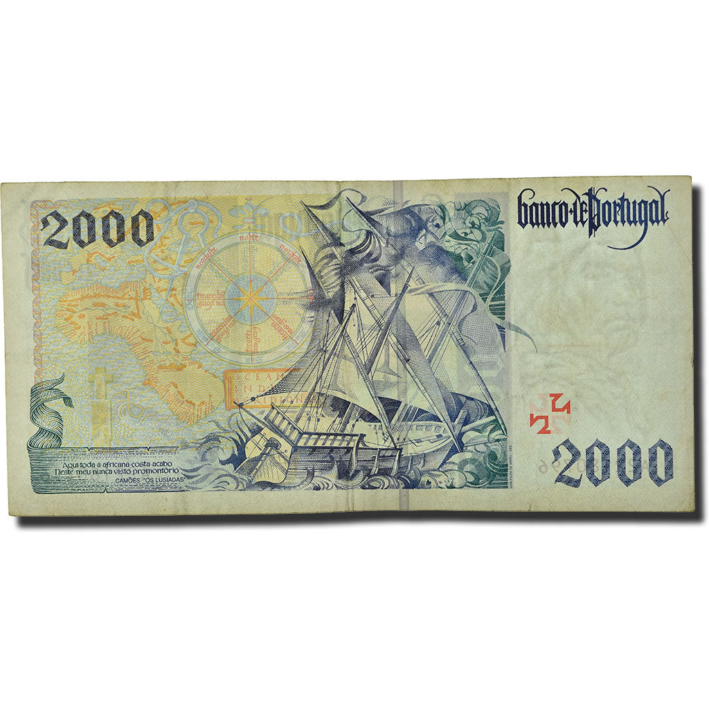 Banknote, Portugal, 2000 Escudos, 1995, 1995-09-21, KM:189a, VF(20-25)