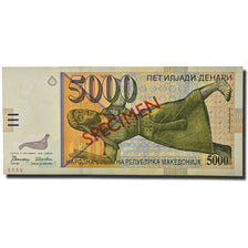 SPECIMEN Banknote, Macedonia, 5000 Denari, 1996, 1996-09-08, KM:19s, UNC(65-70)