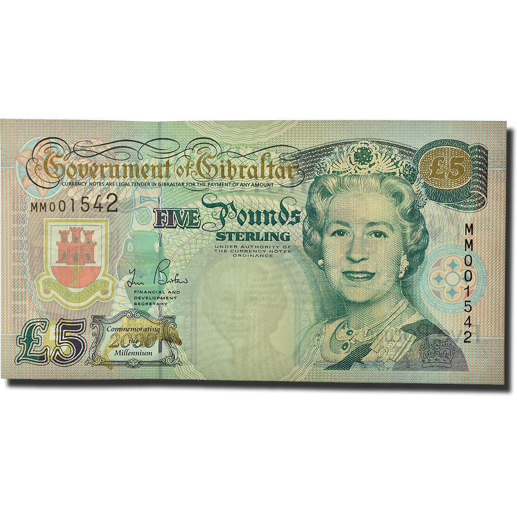 Banknote, Gibraltar, 5 Pounds, 2000, KM:29, UNC(65-70)