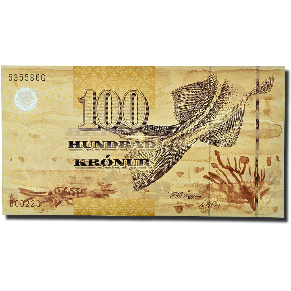 Banknote, Faeroe Islands, 100 Kronur, 2002, KM:25, UNC(65-70)