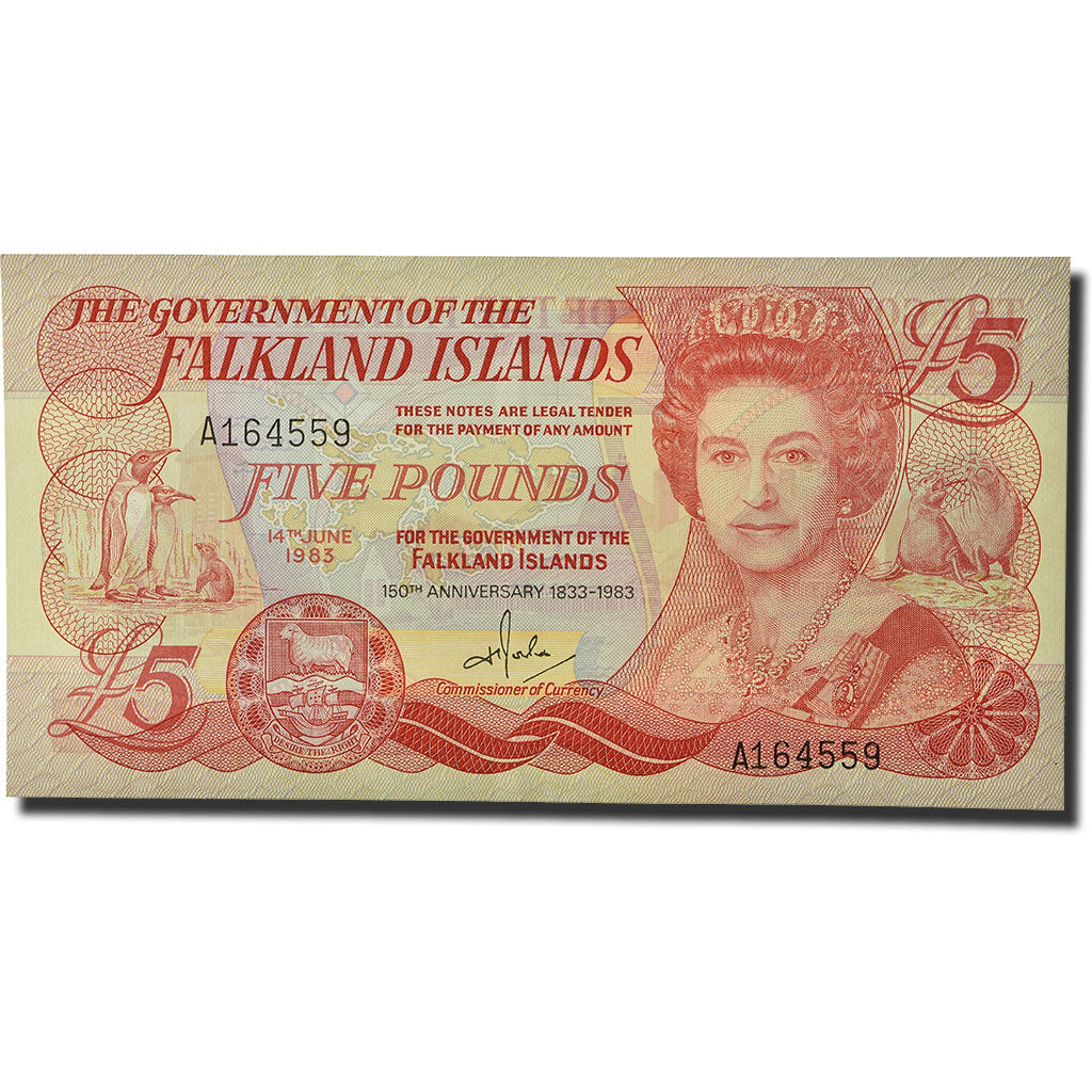 Banknote, Falkland Islands, 5 Pounds, 1983, KM:12a, UNC(65-70)