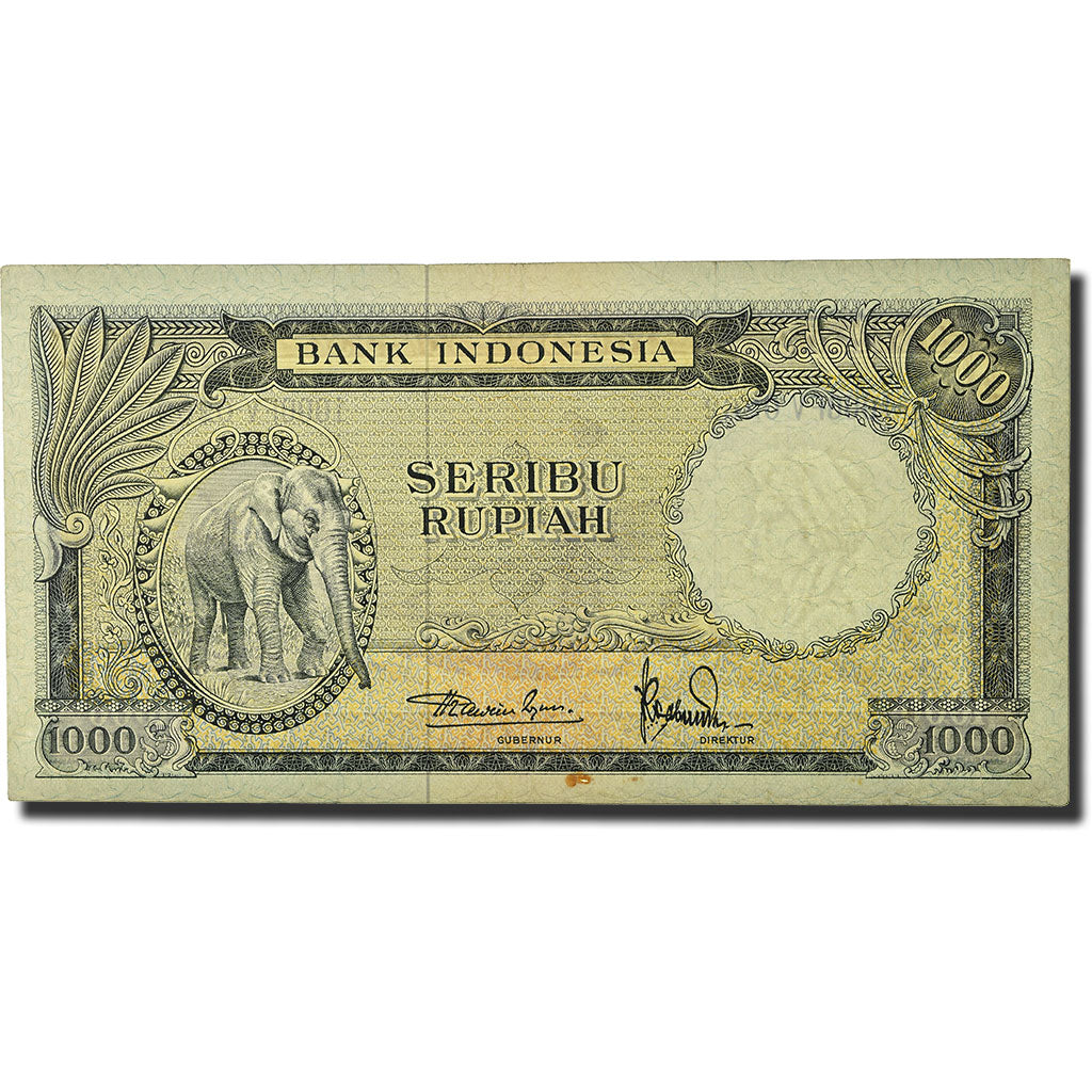 Banknote, Indonesia, 1000 Rupiah, 1957, KM:53a, AU(50-53)