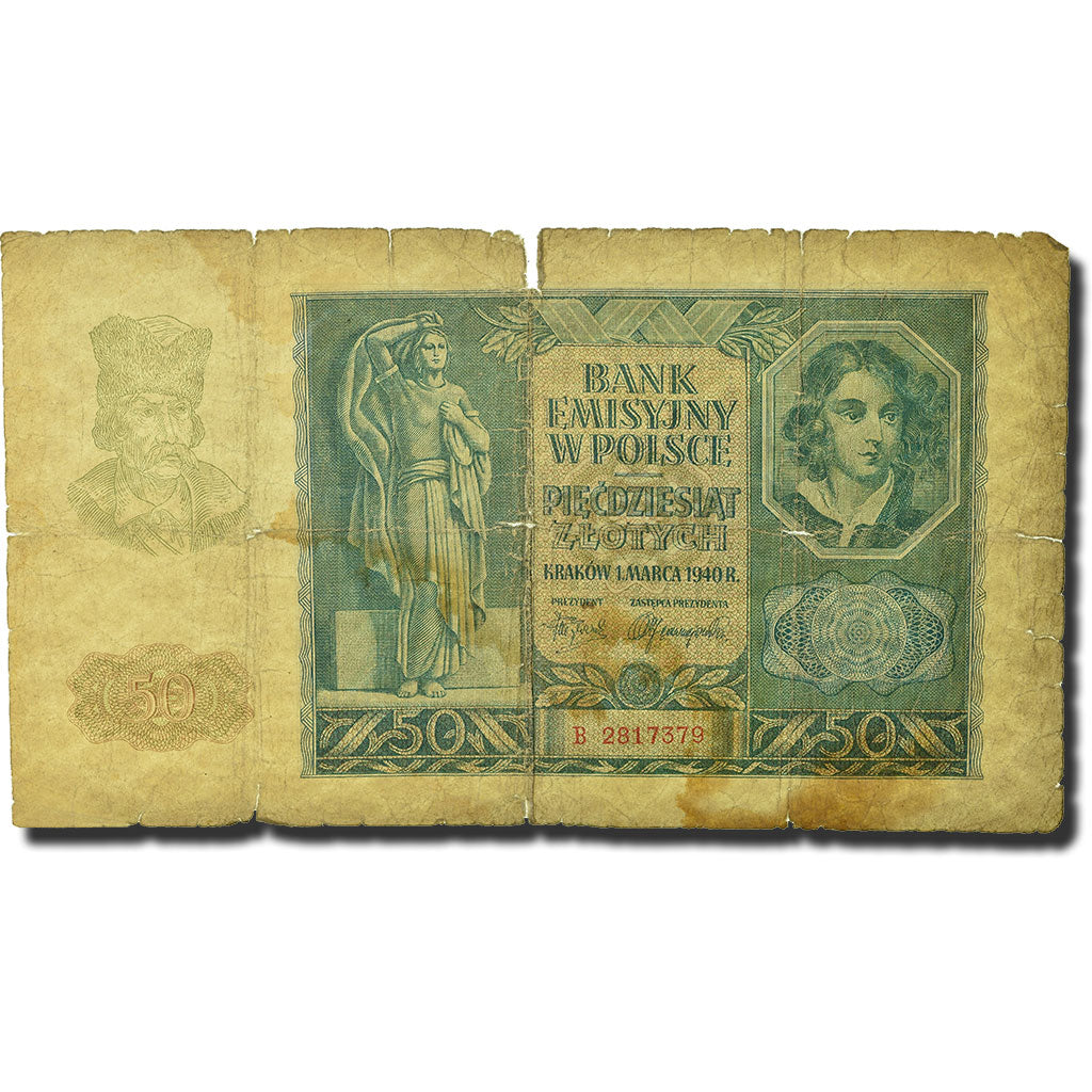 Billet, Pologne, 50 Zlotych, 1940, 1940-03-01, KM:96, B