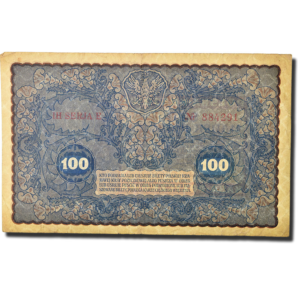 Banknote, Poland, 100 Marek, 1919, 1919-08-23, KM:27, EF(40-45)