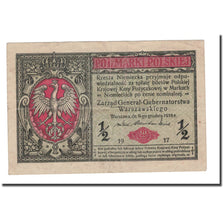 Geldschein, Polen, 1/2 Marki, 1917, KM:7, S+