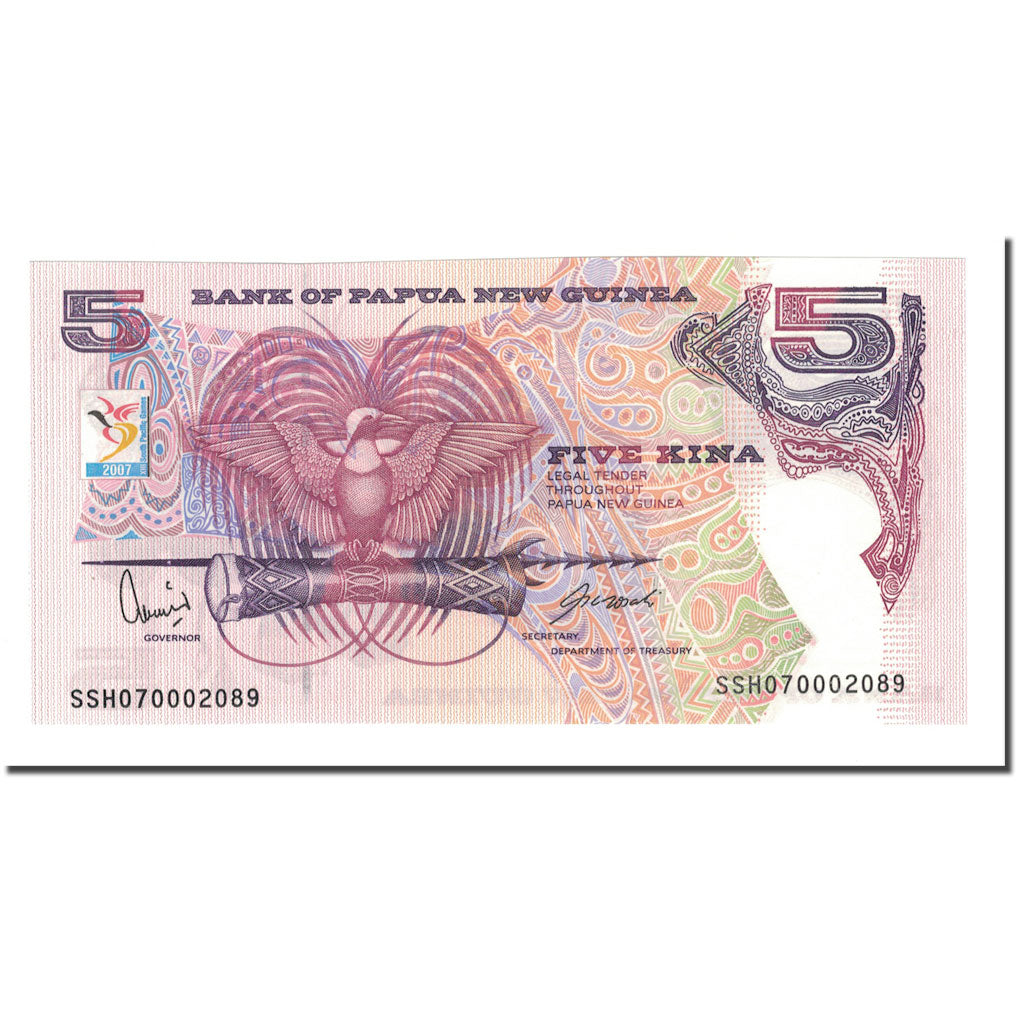 Banknote, Papua New Guinea, 5 Kina, 2007, KM:34, UNC(65-70)