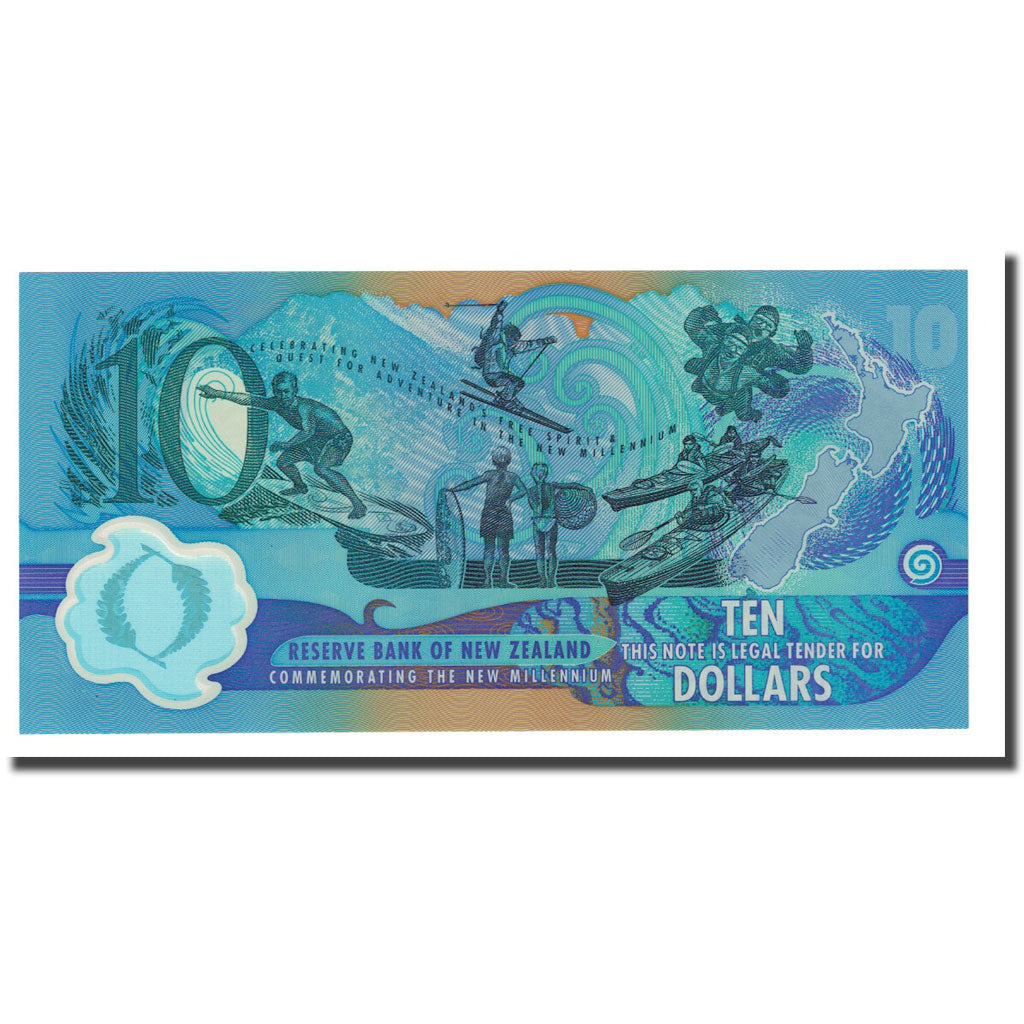 Banknote, New Zealand, 10 Dollars, 2000, KM:190a, UNC(65-70)